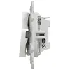 Image de Interrupteur poussoir lumineux LED bleu 10A à vis Schneider Electric Odace blanc