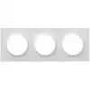 Image de Plaque de finition clipsable SCHNEIDER Odace S510706 - 3 postes - entraxes Ø 71 mm- blanc