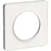 Image de Plaque de finition 1 poste Schneider Electric Odace Touch S52C802 coloris blanc avec liseré blanc l.85 x P.10 x H.85 mm