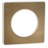 Image de Plaque de finition 1 poste Schneider Electric Odace Touch S52C802L coloris bronze avec liseré blanc l.85 x P.10 x H.85 mm