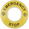 Image de Schneider Zby9320 Panneau Ø60 Pour Bouton D'Arrêt D'Urgence Emergency Stop Et Logo Iso13850