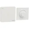 Image de Kit éclairage avec variateur rotatif + passerelle wifi + plaque de finition simple Schneider Electric Odace Wiser blanc