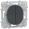 Image de Interrupteur double va-et-vient Schneider Electric Ovalis anthracite