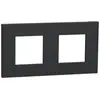 Image de Plaque de finition 2 postes Schneider Electric Unica Déco Essentielle NU600454 coloris anthracite l.159,6 x P.10,25 x H.85 mm