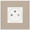 Image de Plaque de finition 1 poste Schneider Electric Unica Déco Essentielle NU600226 coloris taupe l.88,6 x P.10,25 x H.85 mm
