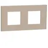 Image de Plaque de finition 2 postes Schneider Electric Unica Déco Essentielle NU600426 coloris taupe l.159,6 x P.10,25 x H.85 mm