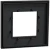 Image de Plaque de finition 1 poste Schneider Electric Unica Déco Subtile NU600241 coloris anthracite avec liseré cuivre l.88,6 x P.10,25 x H.85 mm