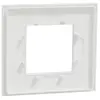 Image de Plaque de finition 1 poste Schneider Electric Unica Déco Signature NU600279 coloris blanc translucide l.92 x P.10,25 x H.85 mm