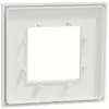 Image de Plaque de finition 1 poste Schneider Electric Unica Déco Subtile NU600242 coloris blanc avec liseré cuivre l.88,6 x P.10,25 x H.85 mm
