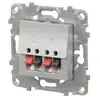 Image de Prise haut-parleur 2 sorties Schneider Electric Unica Déco aluminium