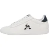 Image de Le Coq Sportif - Courtset - Sneaker Homme Tige Cuir Véritable et Pleine Fleur - Semelle Mémoire de Forme et Caoutchouc - Taille 42 - Optical White/Dress Blue