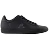 Image de Le Coq Sportif - Courtset - Chaussure Homme Tige Cuir Véritable Empiècements Pleine Fleur - Semelle Intérieure Mémoire de Forme et Semelle Caoutchouc Souple - Taille 41 - Triple Noir
