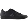 Image de Le Coq Sportif - Courtset - Chaussure Enfant Tige Cuir Synthétique Empiècements Logo Embossé - Semelle Confort Velcro Lacets Élastiques - Taille 42 - Triple Noir