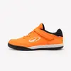 Image de Chaussures de futsal sans lacet enfant, Eskudo Club Sala Easy orange et gris