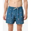 Image de Boardshort surf short de bain court 15" homme, 100 Cycas bleu