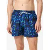 Image de Boardshort surf short de bain court 15" homme, 100 Geotix bleu