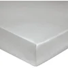 Image de Blanc des Vosges Uni Satin Drap housse Coton Metal 140 x 190 cm bonnet de 30 cm