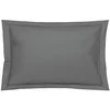 Image de Blanc des Vosges Uni Percale Taie Acier 50 x 75 cm
