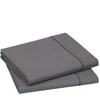 Image de Blanc des Vosges Uni Percale Drap Coton Acier 280 x 320 cm