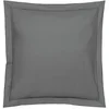 Image de Blanc des Vosges Uni Satin Taie Coton Ardoise 65x65 cm