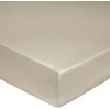 Image de Blanc des Vosges Uni Percale Drap housse Coton Chanvre 180 x 200 bonnet de 30cm