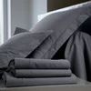 Image de Taie de traversin Coton BLANC DES VOSGES 45 x 140 cm FUSAIN 1 PLACE