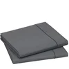 Image de Blanc des Vosges Uni 57 Fils Drap - Coton - Fusain - 240x300 cm
