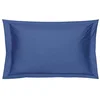 Image de Blanc des Vosges Uni Percale Taie Coton Bleu Royal 50 x 75 cm