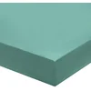 Image de Blanc des Vosges Uni Satin Drap housse Coton Celadon 160 x 200 cm bonnet de 30 cm