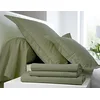 Image de Drap Housse 160/200 Percale Sauge Blanc des des VOSGES