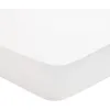 Image de DODO - Drap Housse Studio 140x190cm - Blanc - 100% Coton - Uni Intemporel - Douceur & Légèreté - Respirant - Bonnet de 30 cm - Lit 2 Personnes - Lavable 60°C