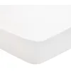 Image de DODO - Drap Housse Studio 140x200cm - Blanc - 100% Coton - Uni Intemporel - Douceur & Légèreté - Respirant - Bonnet de 30 cm - Lit 2 Personnes - Lavable 60°C