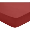 Image de DODO - Drap Housse Studio 140x190cm - Rouge - 100% Coton - Uni Intemporel - Douceur & Légèreté - Respirant - Bonnet de 30 cm - Lit 2 Personnes - Lavable 60°C