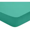 Image de DODO - Drap Housse Studio 160x200cm - Vert - 100% Coton - Uni Intemporel - Douceur & Légèreté - Respirant - Bonnet de 30 cm - Lit 2 Personnes - Lavable 60°C