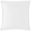 Image de DODO - Taie d'oreiller 65x65cm - Influence - Blanc - Percale de Coton - Toucher Lisse & Doux - Élégance Intemporelle - Finition Volant Plat 2,5 cm - Extra Easy Care - Lavable 60°C