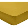 Image de DODO - Drap Housse Partition 90x190cm - Jaune Curry - 100% Satin de Coton - Toucher Soyeux Hôtelier - Élégance Intemporelle - Bonnet de 35 cm - Lit 1 Personne - Lavable 60°C