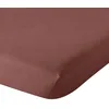 Image de DODO - Drap Housse Influence 90x200cm - Brique - Percale de Coton - Toucher Lisse & Doux - Élégance Intemporelle - Bonnet de 30 cm - Lit 1 Personne - Lavable 60°C
