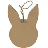 Image de Lot de 10 Tête de lapin à suspendre 9cm, en papier mâché