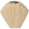 Image de Décopatch HD072C - Un support en papier mâché brun 8,5x17x15 cm - Waterproof - Vase coquillage