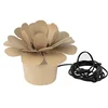 Image de Décopatch HD075C - Une Lampe à personnaliser - Support lotus en papier mâché à décorer - Branchement électrique inclus - Dimensions : 26x26x20cm