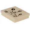 Image de Lot de 4 Boîte rectangle plate 15x12x3cm, en papier mâché