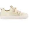 Image de NO NAME pour femme. KNGHFX0 Baskets en tissu beige avec fermeture à lacets (36), Plat, Casuel