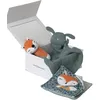Image de VERTBAUDET Coffret cadeau 3 pièces : doudou lange + hochet + livre imagier Forêt Enchantée TU