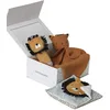 Image de VERTBAUDET Coffret Cadeau 3 pièces : Doudou Lange + hochet + Livre imagier Tanzanie TU