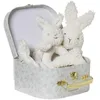 Image de VERTBAUDETDoudou lapin et hochet en sherpa avec malletteblancTU
