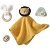 Image de VERTBAUDET Coffret Cadeau 4 pièces : Doudou + Anneau de Dentition + hochet + boîte à Musique en Bois FSC® Tanzanie TU