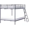 Image de Lits superposés en métal - Dark Grey - Sommiers inclus - 2 x 140 x 190 cm - ALICE