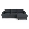 Image de Canapé dangle droit 4 places Paul - Tissu gris anthracite - L 215 x p 140 cm