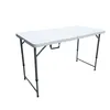 Image de Table de réception pliante - TERRANOVA - Blanche - Structure acier et Plateau en Polyéthylène PEHD - 4 personnes - 122x605xH74 cm