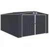 Image de Abri de jardin / Garage en métal 182 m² - 380 x 480 x 232 - ORION Kit dancrage 2 portes coulissantes frontale 1 porte latérale